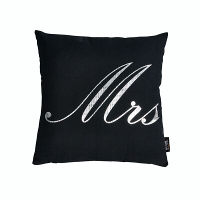 STONE cushion with glossy print silver MRS 45x45cm