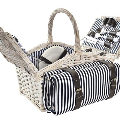 CESTA PICNIC SET 25 MIMBRE 40X40X42 4 SERVICIOS PC190898