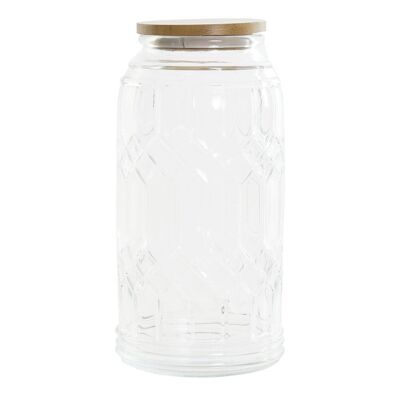 BAMBOO GLASS JAR 13.6X13.6X27.5 2700ML, PC191383