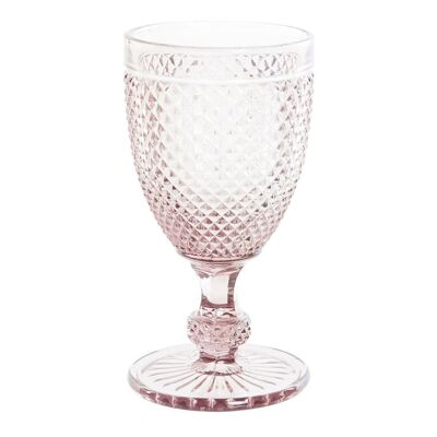 GLASBECHER 7,5X7,5X15,5 240ML, ROSA GRAVUR PC191411