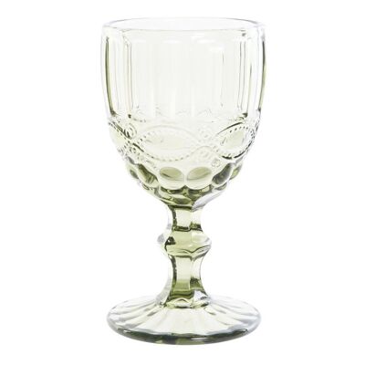 GLASS GLASS 8X8X15,5 240ML, GREEN ENGRAVING PC191415