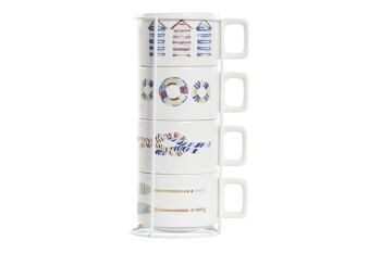 SET CAFÉ 4 DOLOMITE MÉTAL 11X14X27 260 ML, SALITTER PC192947 1