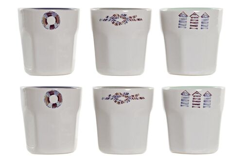 CAFE SET SET 6 GRES 20X14,6X6 90 ML, SALITRE AZUL PC192956