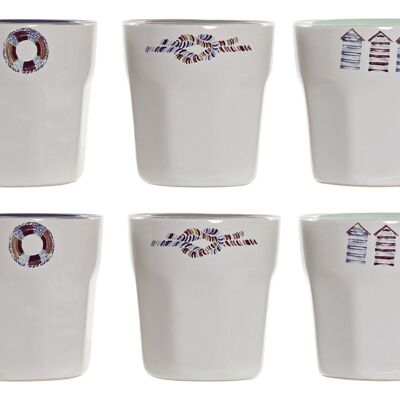 CAFE SET SET 6 GRES 20X14,6X6 90 ML, SALITRE AZUL PC192956