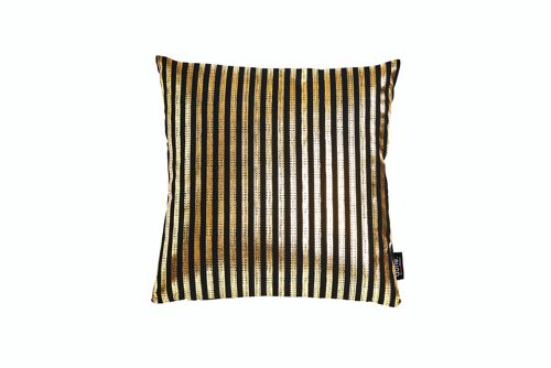 Kissen STONE mit Glanzdruck Gold STRIPES 45x45cm