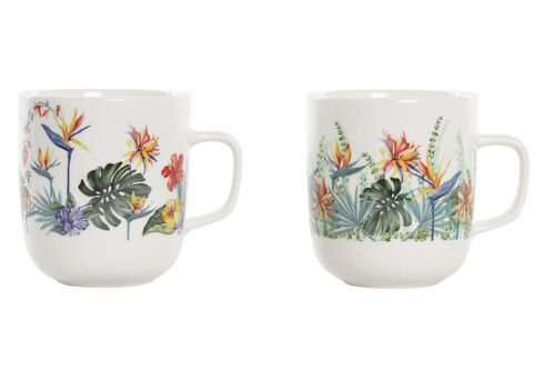 MUG PORCELANA 11,5X8,5X10 380ML, TROPIC GARDEN 2 S PC192976