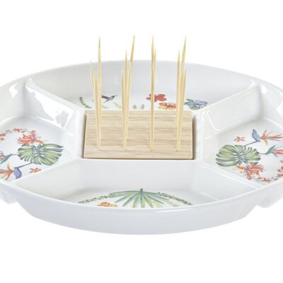 ANTIPASTO IN STONEWARE BAMBOO 23,5X23,5X7 TROPIC GARDEN PC192993