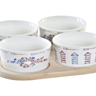 APERITIVO SET 5 GRES BAMBU 19,7X19,7X1 SALITRE PC193001