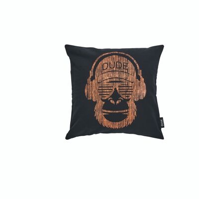 STONE cushion with glossy print Orange MONKEY 45x45cm