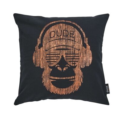 Cushion STONE with glossy print Orange MONKEY 65x65cm