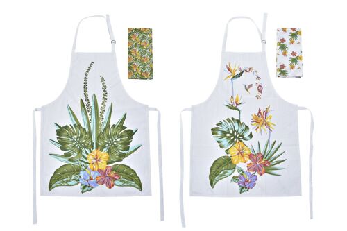 Delantal set 2 algodon 60x80x0,1 tropic garden 2 s PC193032