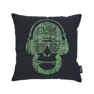 STONE cushion with glossy print Green MONKEY 65x65cm