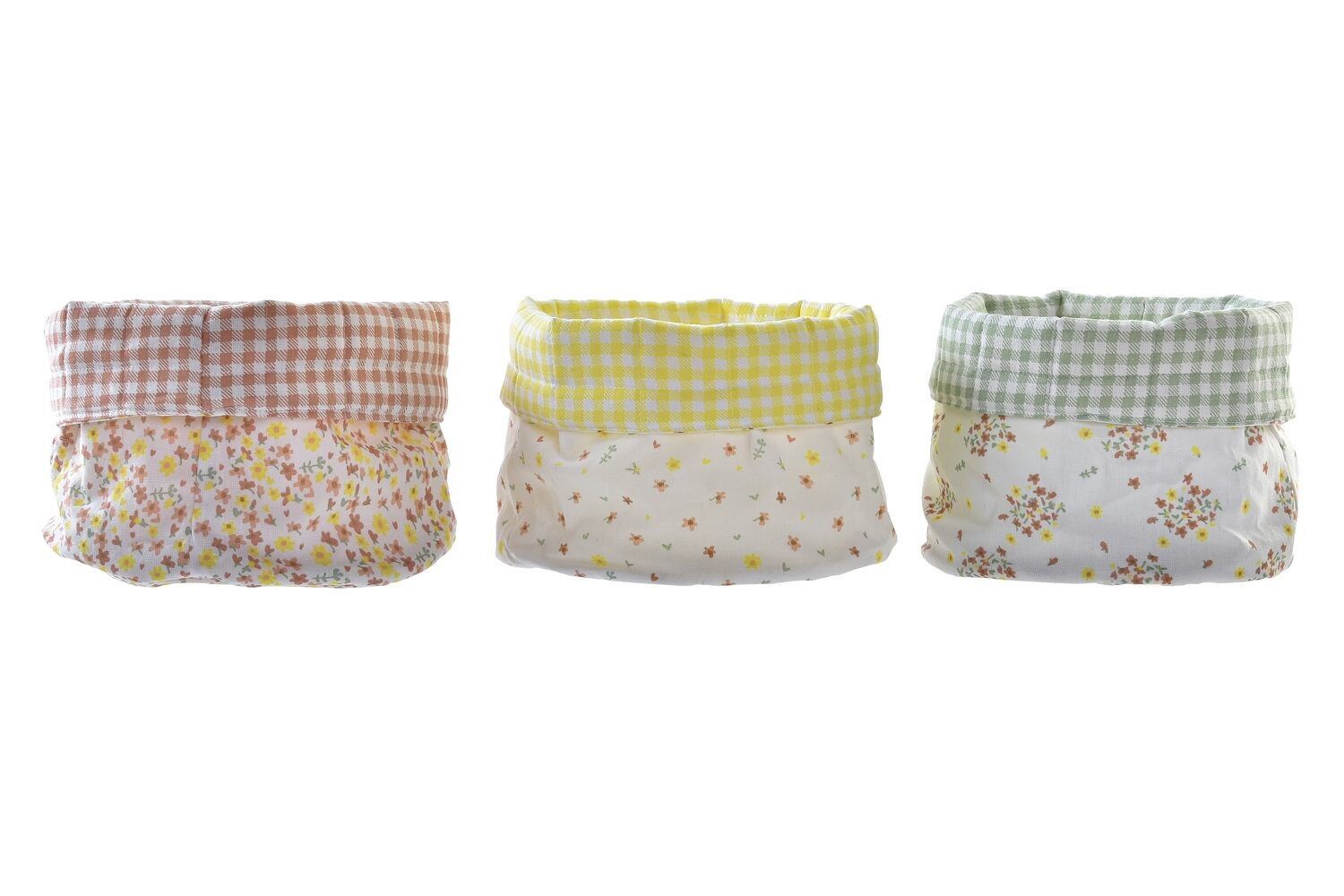 CESTINO COTONE 16X16X11 VICHY DOLCE 3 ASSORTIMENTI. PC193041