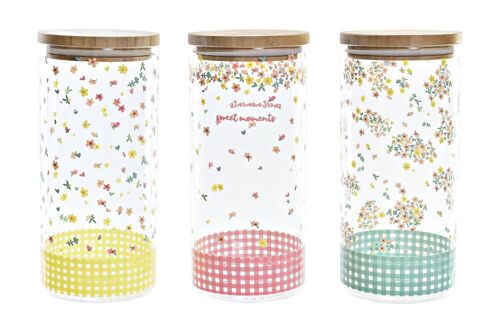 Bote borosilicato 10x10x22 1400ml, vichy 3 surt. PC193055