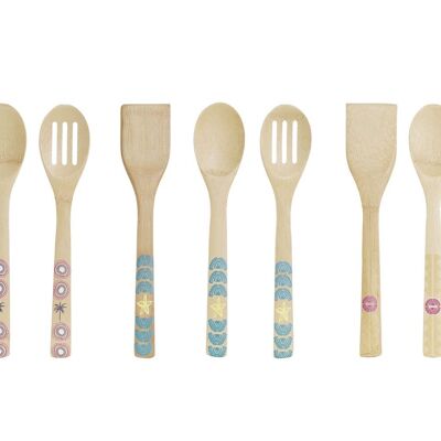 UTENSILS SET 3 BAMBOO 6X2X30 AFRICA 3 ASSORTMENTS. PC193095