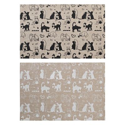 INDIVIDUAL POLYESTER LINEN 45X30X0.5 CATS 2 ASSORTMENTS. PC193613