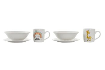 VAISSELLE SET 3 PORCELAINE 19X19X2 ENFANTS 2 ASSORTIMENTS. PC193621 5