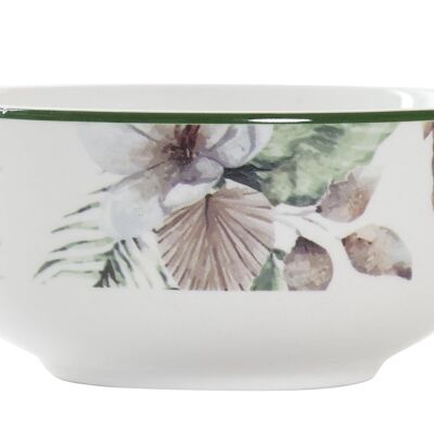 PORCELAIN BOWL 13.5X13.5X6.5 TROPICAL ENAMELLED PC193631