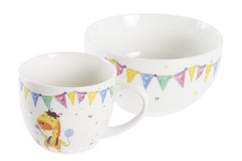 SET 3 VAISSELLE PORCELAINE 19X19X2 270ML, 2 ASSORTIMENTS. PC193818 3