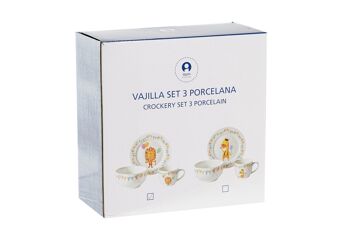 SET 3 VAISSELLE PORCELAINE 19X19X2 270ML, 2 ASSORTIMENTS. PC193818 5