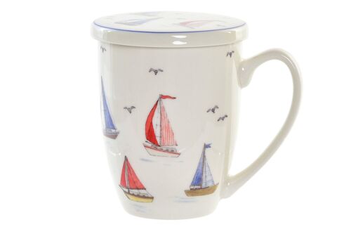 MUG INFUSIONES PORCELANA 12X9X11 380ML VELEROS PC193938