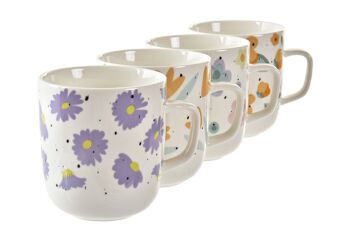 MUG PORCELAINE 12X8,5X10 380ML FLEURS 4 ASSORTIMENTS. PC193945 2