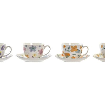 MUG SET 2 PORCELAINE 12X9X7 220ML FLEURS 4 ASSORTIMENTS. PC193947