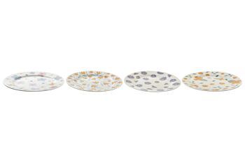 ASSIETTE PORCELAINE 27X27X2 FLEURS 4 ASSORTIMENTS. PC193949 2