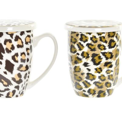 PORZELLAN-INFUSIONSBECHER 12X9X11 380ML LEOPARD 2 PC193954