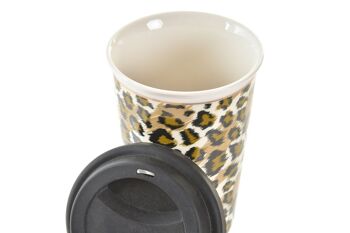 MUG PORCELAINE 10X10X14 400 ML LEOPARD 2 ASSORTIMENTS. PC193956 3