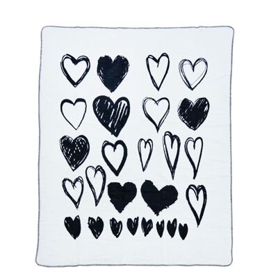 Blanket GRACE 150x200cm Black / White