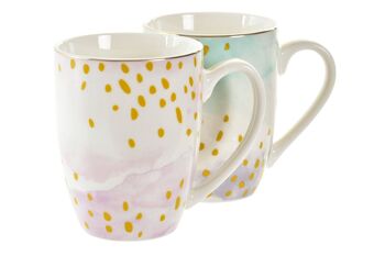 MUG PORCELAINE 12X8,5X9,5 380ML GLAM 2 ASSORTIS. PC193959 2