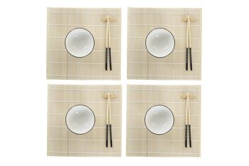 SUSHI SET 16 GRES BAMBOU 14,5X14,5X31 BLANC PC194057 2