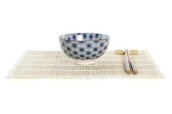 SUSHI SET 16 GRES BAMBOU 14,5X14,5X31 BLEU PC194061 3