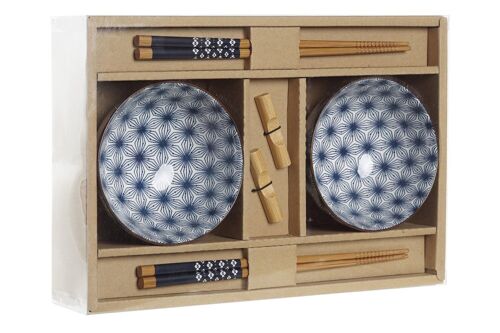 SUSHI SET 6 BAMBU GRES 30X21X7 AZUL PC194068