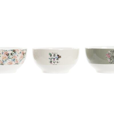 PORCELAIN BOWL 14X14X7 520ML BUTTERFLY 3 ASSORTMENTS. PC194184