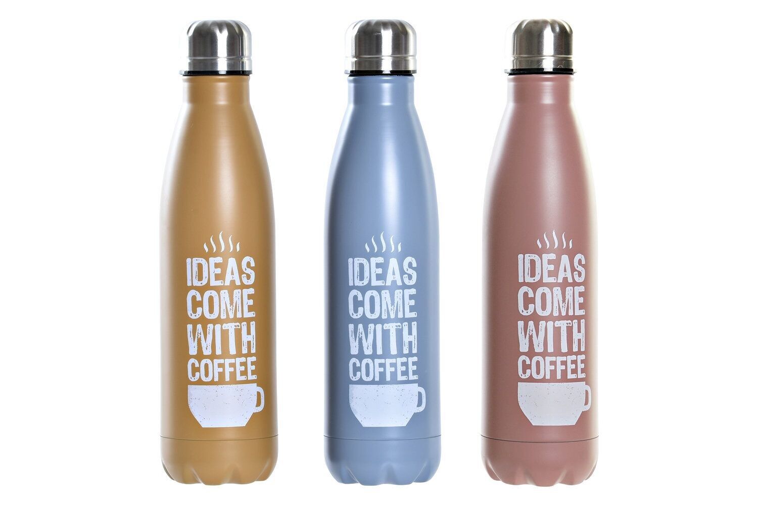 BOTTIGLIA IN ACCIAIO INOX 6X6X26.5 500ML DOPPIA 3 ASSORTIMENTI. PC194402