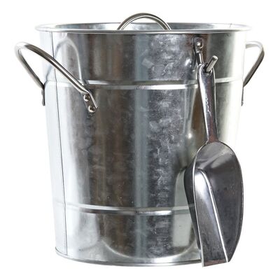 METAL BUCKET 25X22X21 4,5L ICE ZINC PLATE PC194404