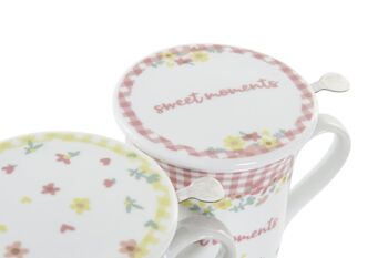 TASSE À INFUSION PORCELAINE 11X8,5X11 280ML 3 ASSORTIMENTS. PC194422 4