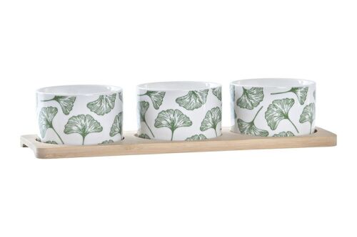Tabla aperitivo set 4 gres bambu 28x9,7x1,5 hojas PC194669
