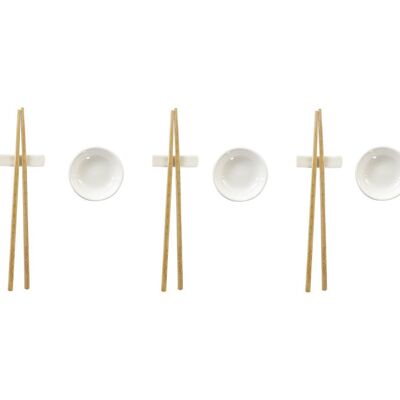 SUSHI SET 12 GRES BAMBU 27,3X20,3X2,5 BLANCO PC194693