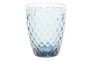 VERRE VERRE 8X8X10 240ML RELIEF TURQUOISE PC195013 1