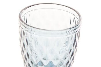 VERRE VERRE 8X8X10 240ML RELIEF TURQUOISE PC195013 2