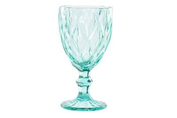 VERRE VERRE 8.7X8.7X17 325ML, TURQUOISE GRAVÉ PC195015 1