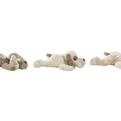 CHIEN PELUCHE POLYESTER 60X65X20 3 ASSORTIMENTS. PE192311