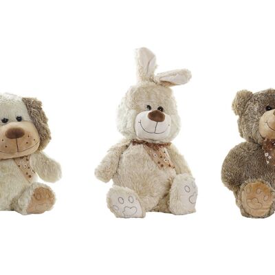 PELUCHE POLYESTER 30X22X48 ANIMAUX 3 ASSORTIMENTS. PE192315