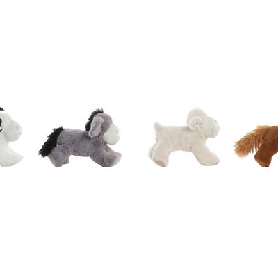 PELUCHE POLYESTER 10X10X16 ANIMAUX 4 ASSORTIMENTS. PE196975