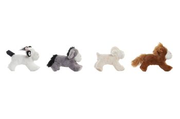 PELUCHE POLYESTER 10X10X16 ANIMAUX 4 ASSORTIMENTS. PE196975 1