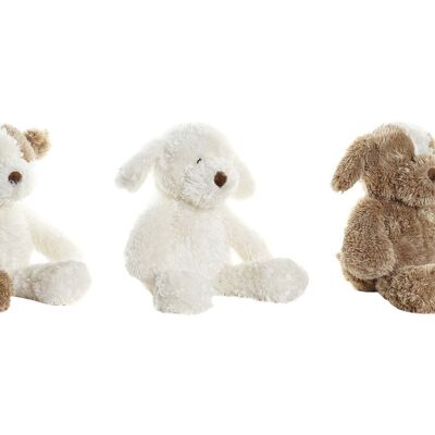 CHIEN PELUCHE POLYESTER 30X32X28 3 ASSORTIMENTS. PE197372