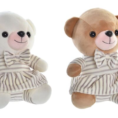 POLYESTER TEDDY 20X20X20 BÄR GEKLEIDET 2 SORTIMENTE. PE197388